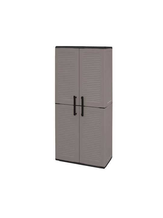 Dulap cu două uși Plastic cu Separator & 3 Rafturi 68x37x163cm
