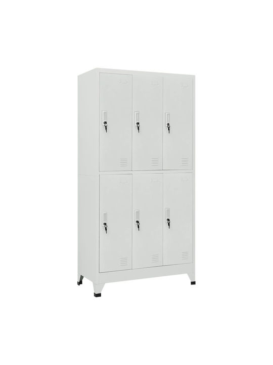 Φοριαμός Μεταλλικός με 6 Ντουλάπια 90x45x180εκ.