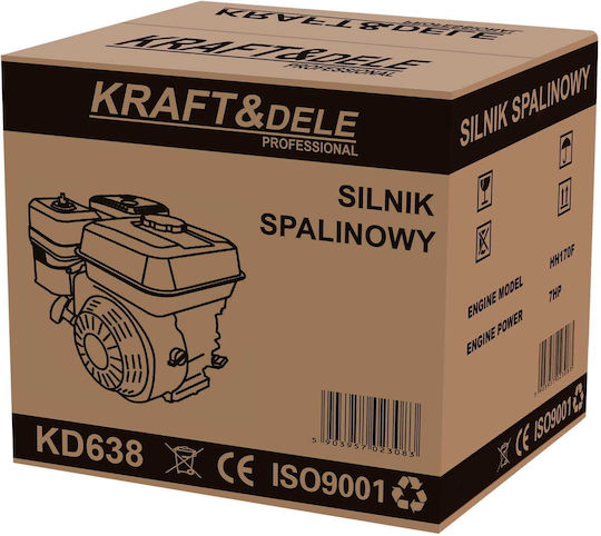 Kraft & Dele Motor pe benzină 210cc 7 CP 3600 rpm cu demaror (rezervor 3.6 lt)
