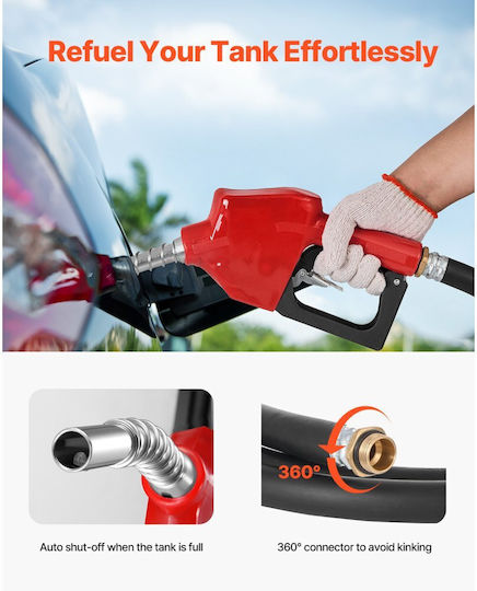 Portable Diesel Tank Vevor 220 Litre Capacity 10 Gpm Fuel Tank Electric Transfer Pump 12v 4 Metre Flexible Hose Diesel Transfer Tanks Pe Easy Fuel Transfer Grey