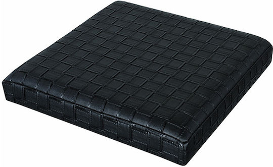 Scaune Camera de zi Cu spațiu de depozitare Tapițat cu Piele Ecologică Negru 38x38x37buc