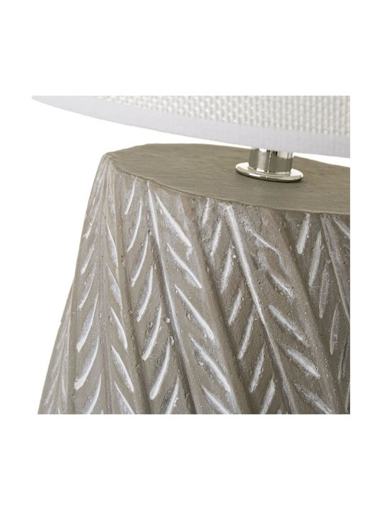 HowHomely Tischlampe aus Beton mit Grau Farbenschirm und Basis