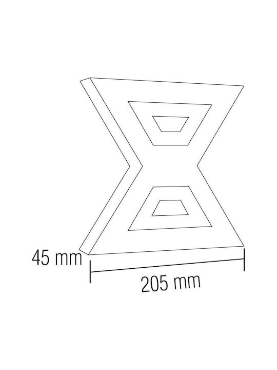 Horoz Electric Wandmontierte Außenbeleuchtung LED IP54 12W mit Natürliches Weiß Licht 20,5cm