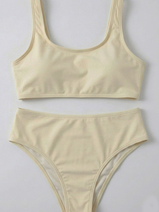 Set Bikini Sutien Sport Crem