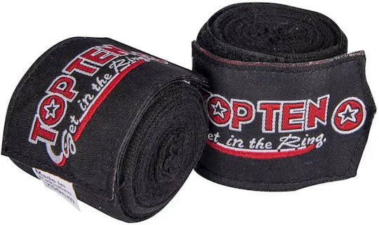 Top Ten Starter Kit Γάντια Πυγμαχίας Δερμάτινα για Αγώνα Μαύρα