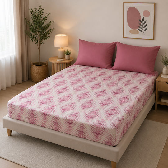 Flamingo for Single Bed 100x200+32cm with Elastic Lilac
