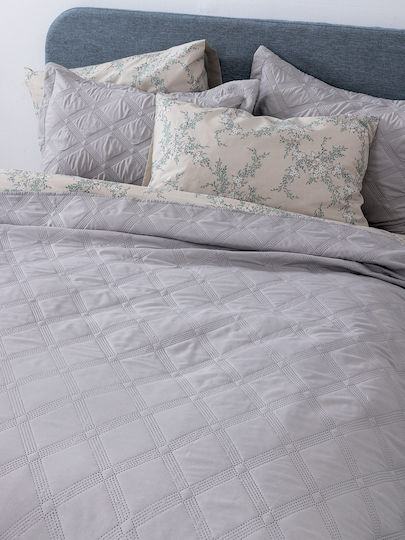 Palamaiki Ifigeneia Σετ Κουβερλί Μονό Microfiber Denim 160x240cm