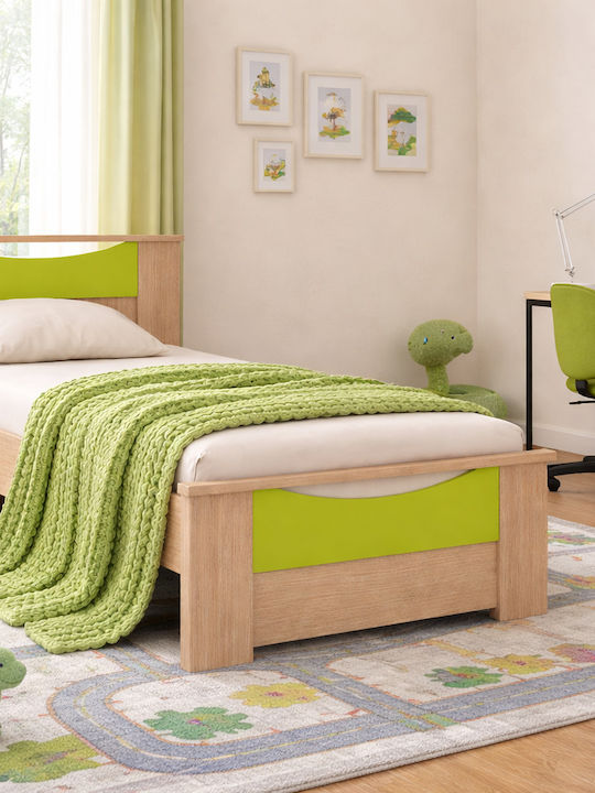 Smile Kids Bed Classic Single Green for Mattress 90x190cm