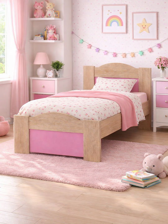 Wave Kids Bed Classic Single Beige for Mattress 90x190cm