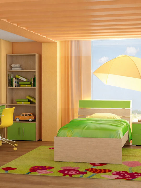 Note Kids Bed Classic Single Green for Mattress 90x190cm