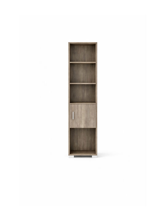 No 13 Βιβλιοθήκη Δαπέδου Ξύλινη Σταχτί 40x30x180cm