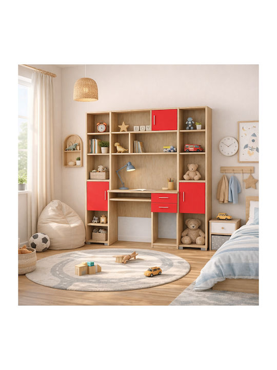 No 13 Библиотека Подов Oak-Red 40x30x180см