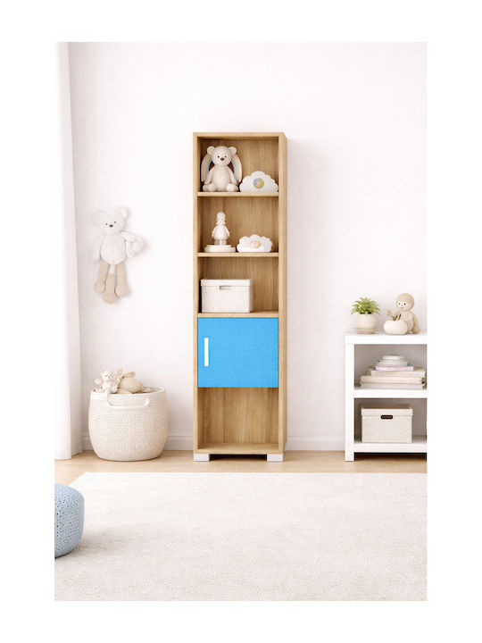 Kids Wooden Bookcase No 13 Light Blue 40x30x180cm
