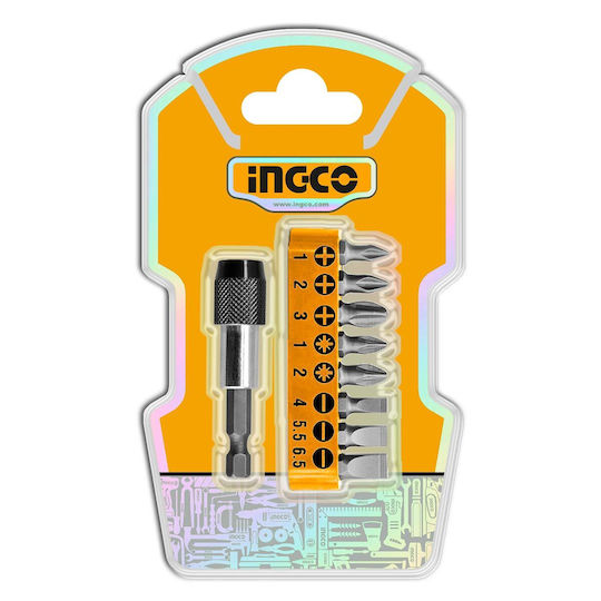 Ingco Set Biți Adaptor Magnetic 9 Număr Bucăți Aksd0071