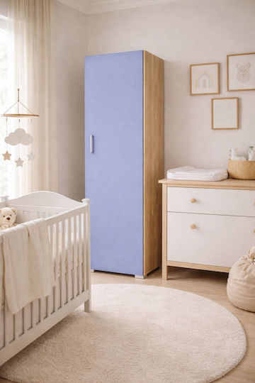 G1 One Door Wardrobe Oak-Light Blue 48x50x180cm
