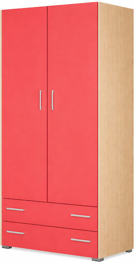 Dulap Cu Ușă Dublă Cu 2 Sertare Stejar Roșu Nr 2 85x50x180cm