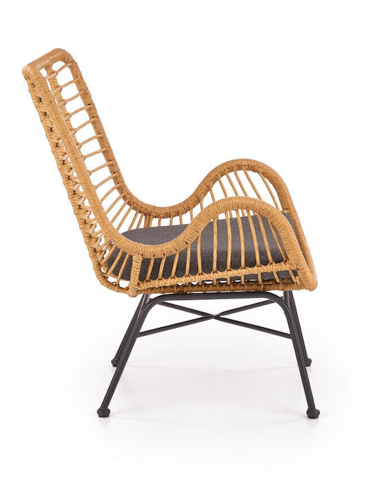 Scaun de exterior Rattan Ikaro Roz 69x58x93cm