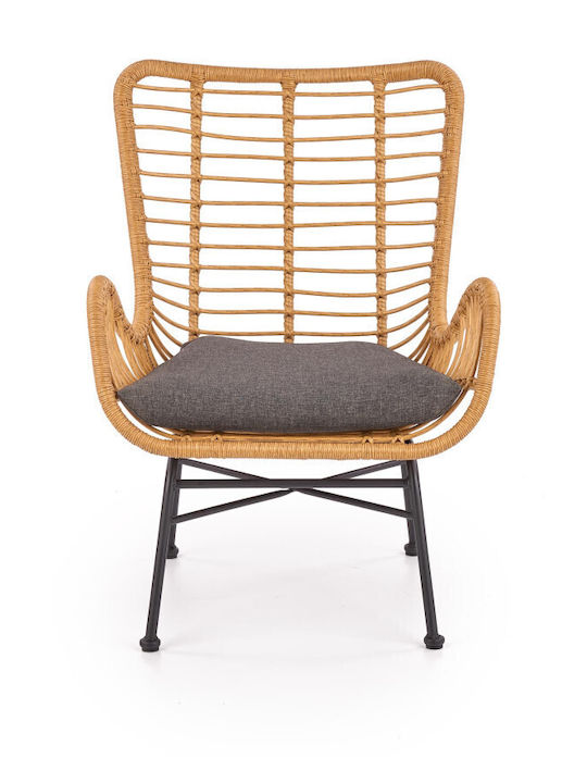 Scaun de exterior Rattan Ikaro Roz 69x58x93cm