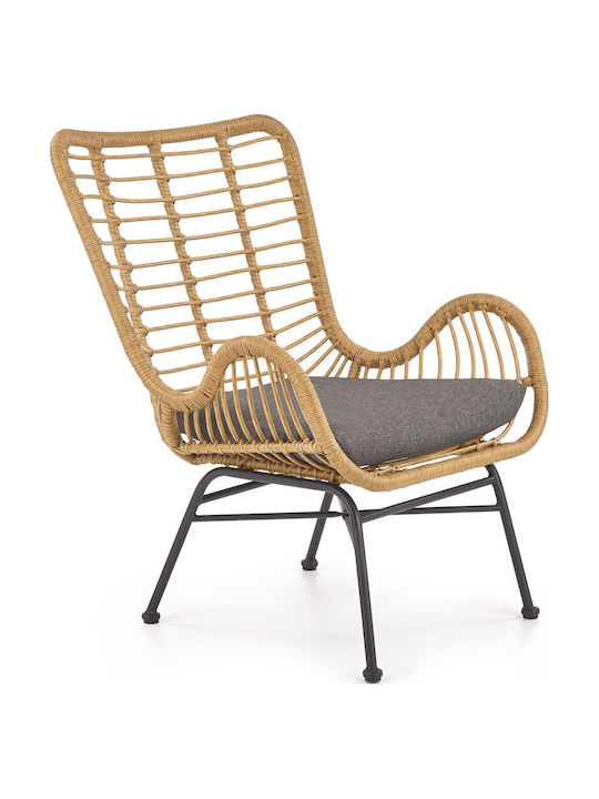 Scaun de exterior Rattan Ikaro Roz 69x58x93cm