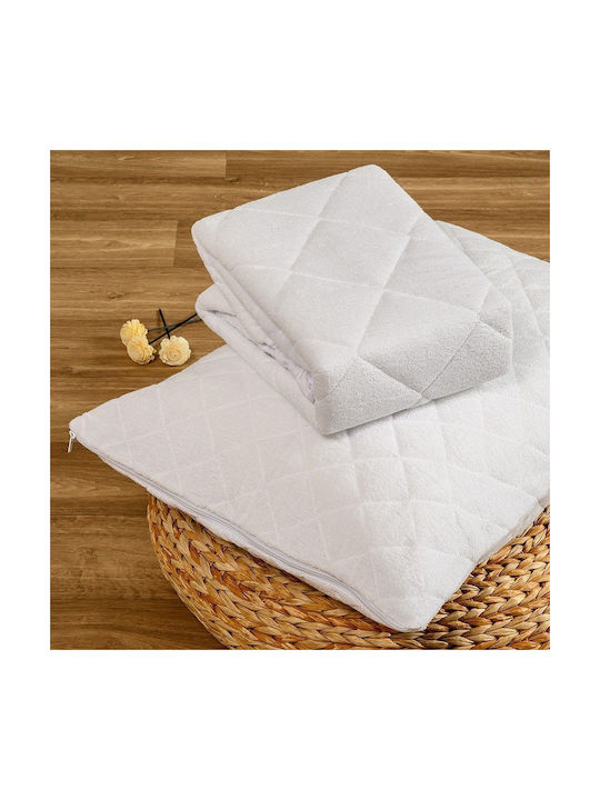 Melinen Set Protecții pentru Pernă Impermeabile Matlasat Albe 50x70cm.