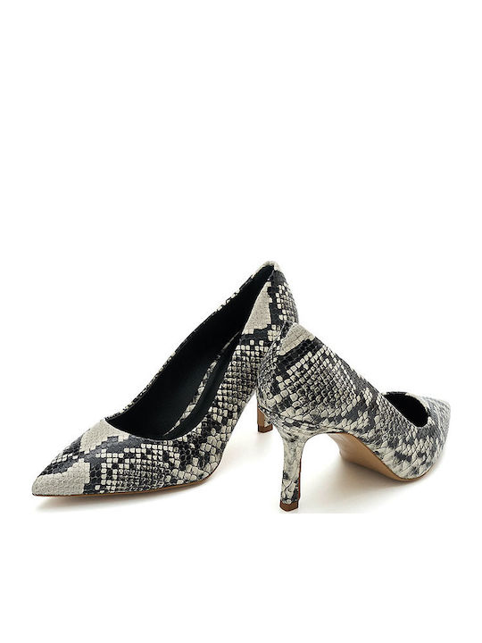 Δερμάτινες Γόβες με Ψηλό Τακούνι Snake Skin
