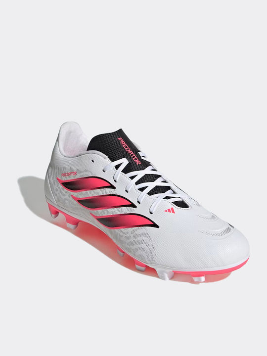 adidas Predator Club FG/MG Football Shoes with Cleats White