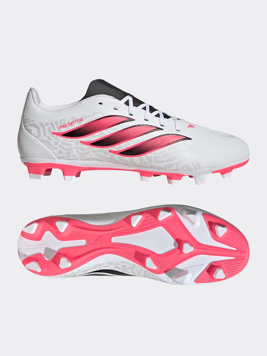 adidas Predator Club FG/MG Football Shoes with Cleats White