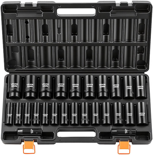 Vevor Pneumatic Sockets with 1/2" Frame Host Set 26 Pieces