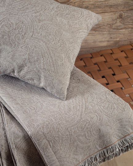 Rythmos Decorative Pillow Case Ivy 100% Cotton Ecru 40x40cm