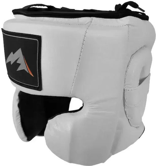Olympus Sport Aspro Boxing Helmet Adult Open Face Leather White