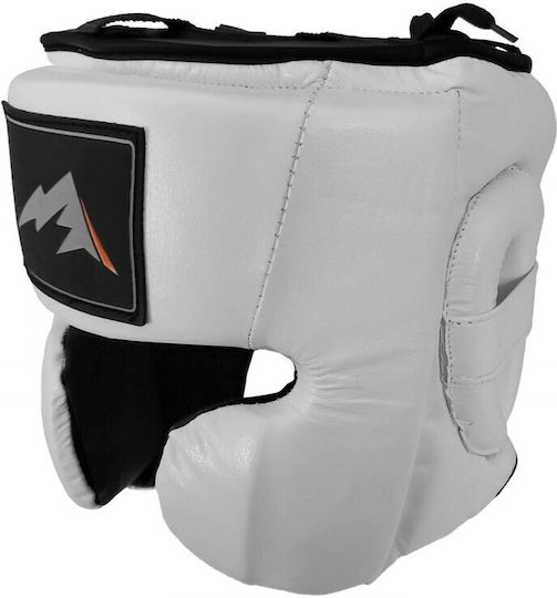 Olympus Sport Boxhelm Erwachsene Volles Gesicht Leder Weiß