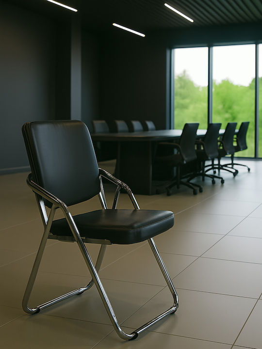 Visitor Chair in Black Colour 42x42x85cm