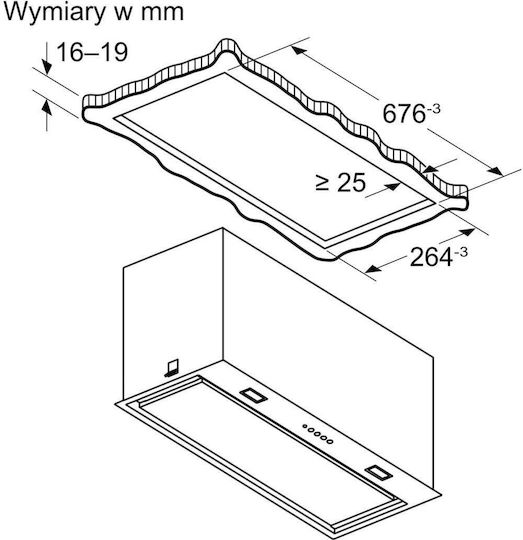 Bosch Series 8 Μηχανισμός Απορρόφησης 70cm Μαύρος