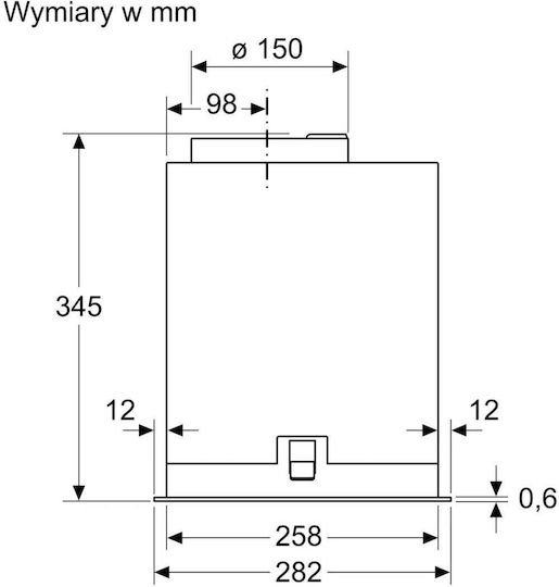 Bosch Series 8 Μηχανισμός Απορρόφησης 70cm Μαύρος