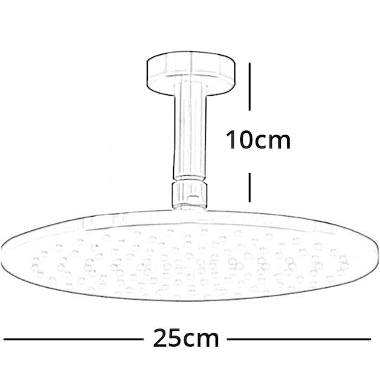 Eurorama Round Showerhead 25cm