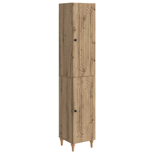 vidaXL Στήλη Μπάνιου Τοίχου Μ33xΒ34.5xΥ90cm Δρυς