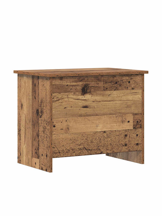 vidaXL Декоративен Дървен Кафяв Куфар 60x40x50см