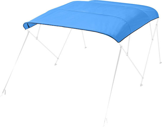 Replacement Top Cover Vevor 4 Bow Bimini Length 2440 Mm Durable 600d Marine Grade Waterproof Boat Shade Cover Storage Tent Sleeve Zipper Easy Installation 2464-2616 Mm W Blue Without Frame
