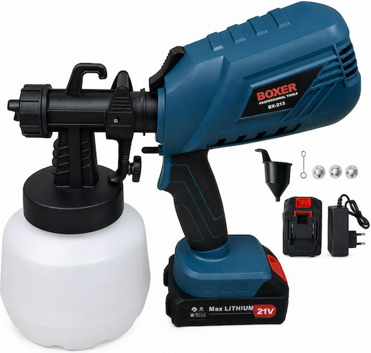 Boxer BX213 Electric Paint Spray Gun 24V with Container 1.2lt