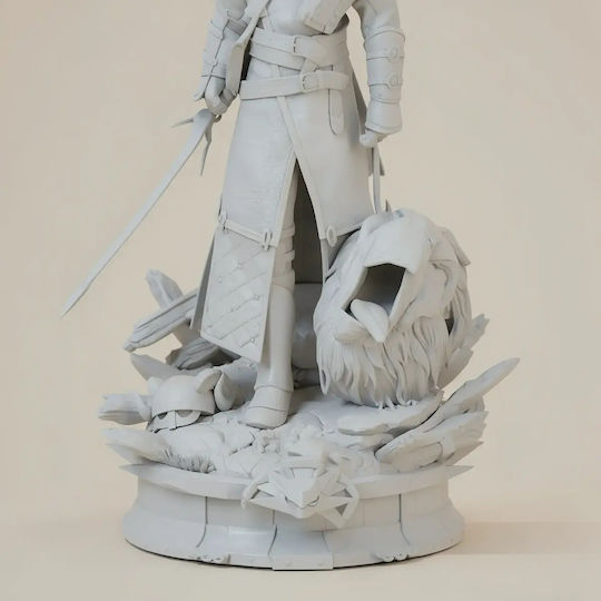 Unpainted 3D Figur Geralt 426mm Demon Head Witcher 3 Bemalung Diy Geschenk Farben 30 cm 1:6