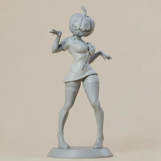 Небоядисана 3D Фигура Lady Pumpkin Хелоуин 3D Боядисване DIY Подарък Цветове 30 см 1:6