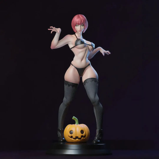 Небоядисана 3D Фигура Lady Pumpkin Хелоуин 3D Боядисване DIY Подарък Цветове 30 см 1:6
