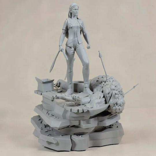 Άβαφη 3d Φιγούρα Ellie From Last Us Βάψιμο Diy Δώρο Χρώματα 15,2 Cm 1:12