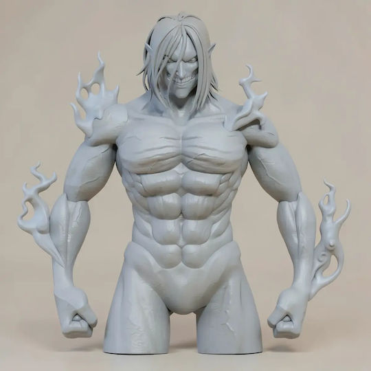 Unpainted 3D Figur Eren Titan V4 Aus Angriff auf Titan Bemalen Diy Geschenk Farben 30 Cm 1:6