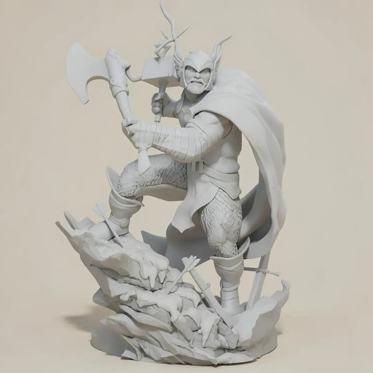 Άβαφη 3d Φιγούρα Thor God Thunder Comics Version Βάψιμο Diy Δώρο Χρώματα 15,2 Cm 1:12