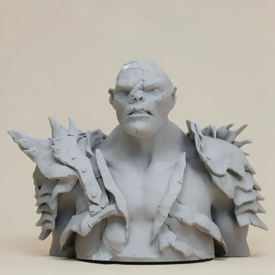 Unpainted 3D Figure Lawrence Makoare Bolg Hobbit Bust 3D Printing Figurine Painting DIY Gift Colors 30 Cm 1:6