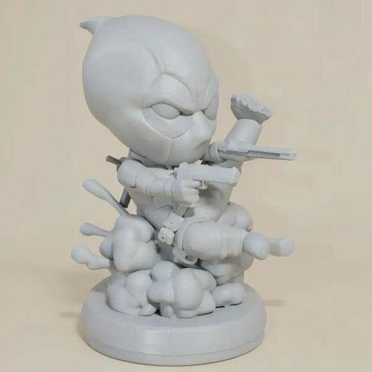 Unpainted 3D Figure Deadpool Chibi New Version Digital Painting DIY Gift Colors 30 Cm 1:6