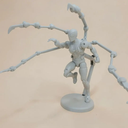 Unpainted 3D Figure Iron Spider Action Figure 3D Painting DIY Gift Colors 15.2 Cm 1:12