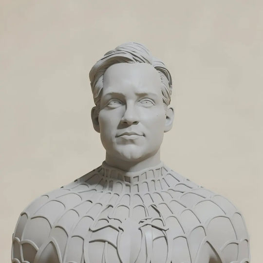 Небоядисана 3D Фигура Tobey Maguire Peter Parker Spiderman Бюст Файлове Боядисване DIY Подарък Цветове 15,2 см 1:12