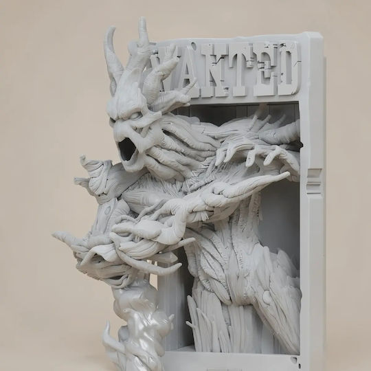 Άβαφη 3d Φιγούρα Groot Comic Version Poster Bust Digital Βάψιμο Diy Δώρο Χρώματα 20 Cm 1:8
